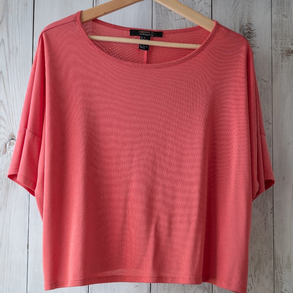 Forever 21 Pink Boxy Flowy Top